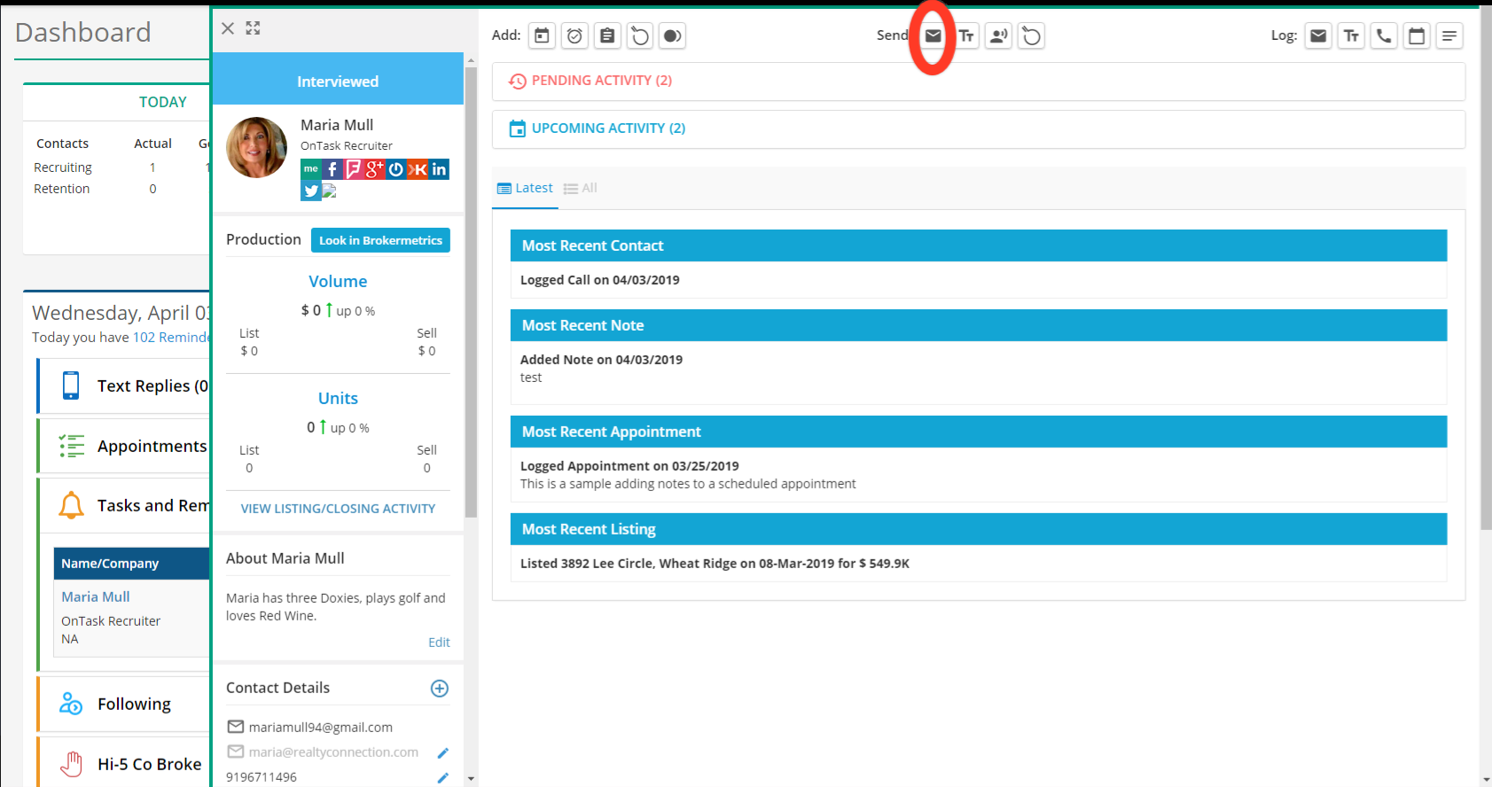 Adding attachments to emails realty connection